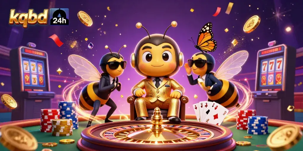 Exciting sports betting scene showcasing kqbd 24h with animated characters, coins, and vibrant game elements.