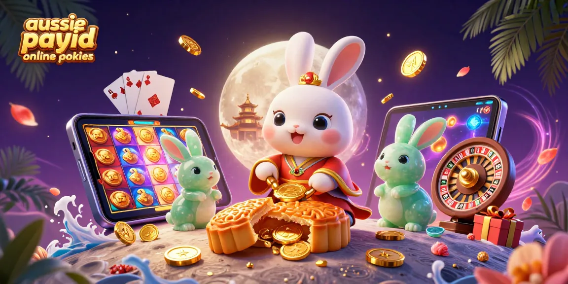 Experience aussie payid online pokies in a vibrant and dynamic 3D casino scene filled with excitement.